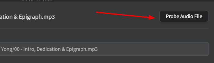Probe audio file